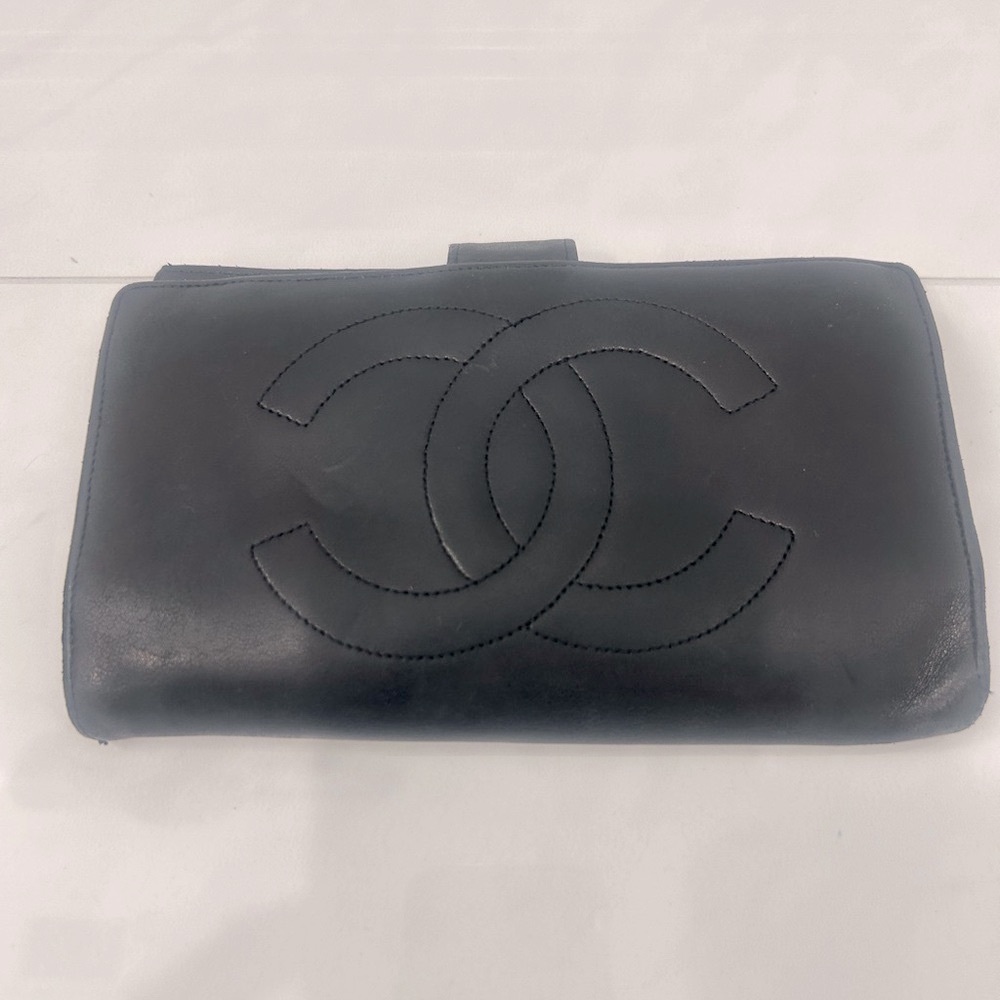 CHANEL Black Leather Wallet